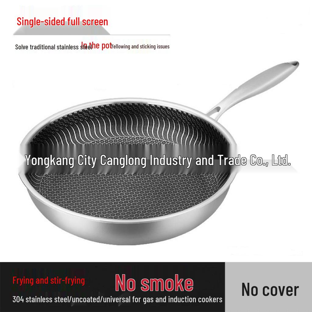 

Универсальная сковорода из нержавеющей стали с антипригарным сотовым покрытием для индукционных и газовых плит 30cm Fry Pan, 410 Stainless Steel, No Lid