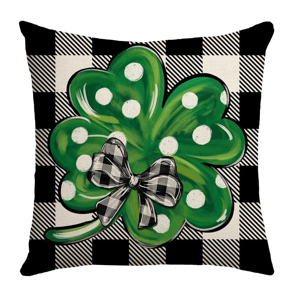 New Home Sofa Pillow Cushion Cover Green Festive Atmosphere St. Patrick's Day Pillow