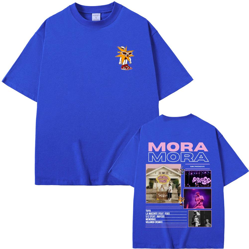 Rapper MORA MICRODOSIS Album Tour 2025 Tshirt Men Women Hip Hop Fashion Vintage Short Sleeve Tshirt Casual Oversized Streetwear