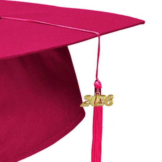 Graduation Cap with Tassels Elastic Closure Adjustable Fit Sturdy Board Ceremony Party Bachelor Hat Celebration Decor