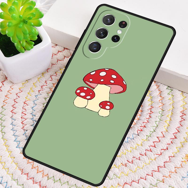 Mushroom Frog Cartoon Silicone Phone Case For Samsung Galaxy Note 10 Pro S26 S25 S24 S23 S22 S21 Plus S25Ultra Capa Cover