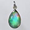 Natural Opal Pendant 925 Sterling Silver Gems 20ct Pear October Birthstone for Gem Collections