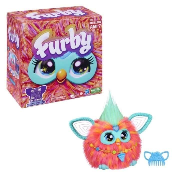 Furby corail, 15 accessoires, peluche interactive pour filles et garçons, animatronique activé par la voix, à partir de 6 ans