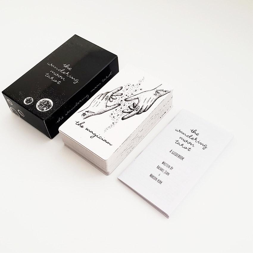 12x7 cm Manual de hârtie The Wandering Moon Tarot Deck Joc de cărți