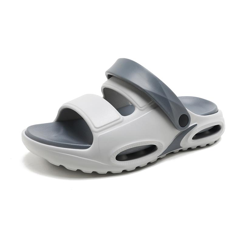 Summer Thick Sole Slippers Men Eva Soft Bottom Sandals Beach Shoes Male Outdoor Casual Breathable Anti-Slip Dual-Purpose Thick-H
