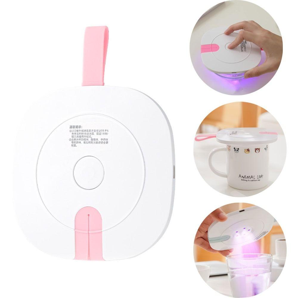 

2 Modes LED UV Sanitizer Box Portable UV Sterilization Cover Water Cup Sterilizer Water Bottle рожевий