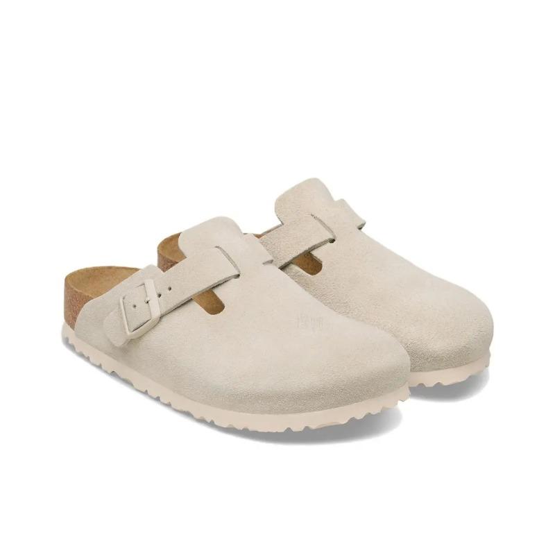 Birkenstock Boston Unisex Comfort Retro Clogs Mother-of-Pearl White Narrow Fit 1031662 36