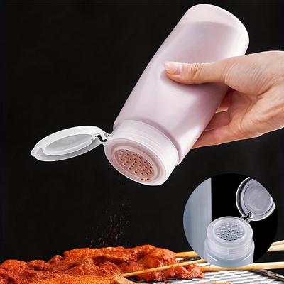 400ml Klarsicht-Kunststoff-Gewürzglas mit Streueinsätzen Küchen-Gewürzbehälter BBQ Outdoor-Kochwerkzeug Küchenaufbewahrung Gewürz