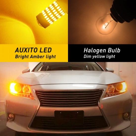 AUXITO Amber 3157 LED 102SMD Front Turn Signal Light Bulbs No Hyper Flash Canbus