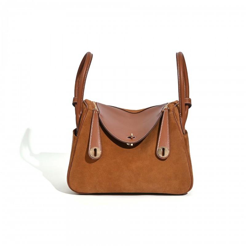 2025 Women's Bag First-layer Cowhide Lindi Matte Leather Large-capacity Fashionable Commuter Doctor Shoulder