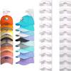Wall-Mounted No-Punch Baseball Cap Organizer and Storage Rack