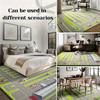Rainbow Cute Animal Area Rug with Hippo Lion Giraffe Elephant Soft Fluffy Kids Playroom Decorative Carpet