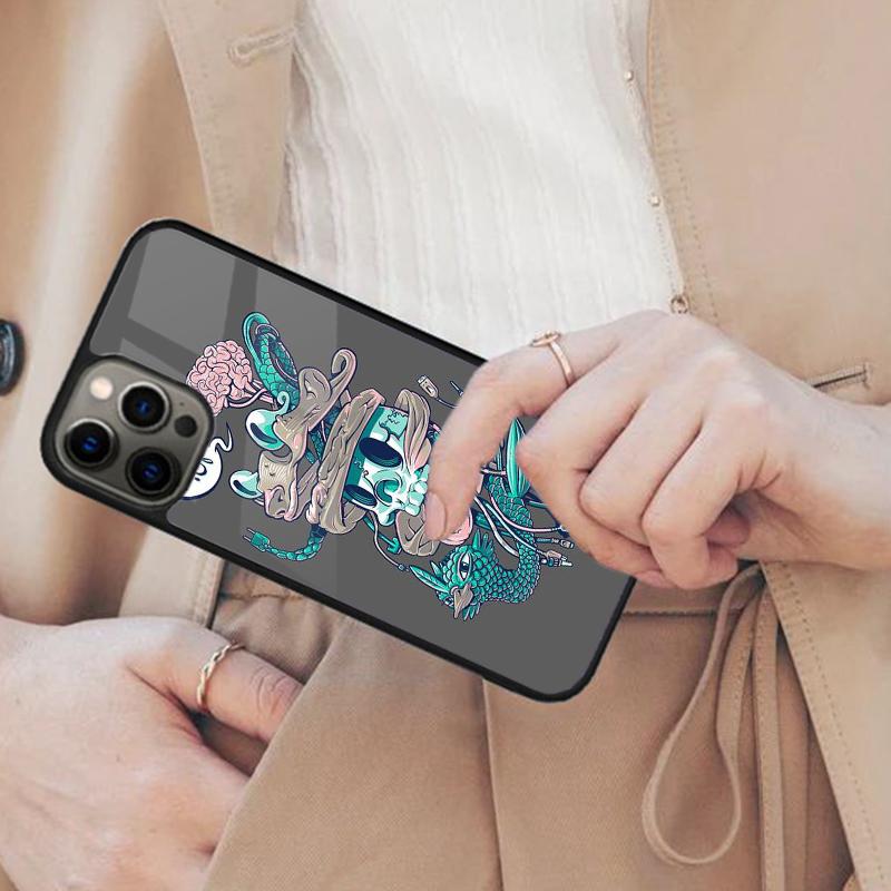 Creative dark skeleton Magnetic Phone Case For APPLE iPhone 17 Air 16 14 13 12 Pro Max 15 Plus Wireless Charge MagSafe Cover