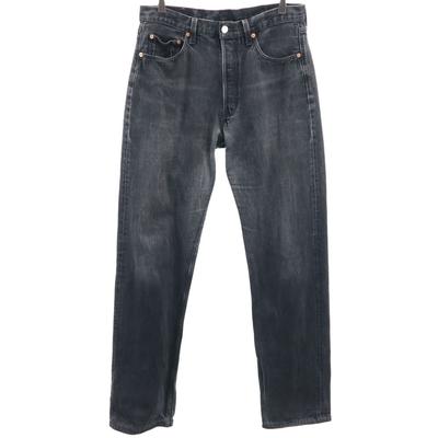 90'lar 501 Lehçe Euro parça boyalı siyah Düz denim pantolon kot Erkek Kullanılmış