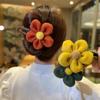 Mote Pluss Størrelse Plysj Blomst Hårklemme Ny Bak Skje Pan Hår High End Elegant og Moteriktig Personlig En Linje Klemmer