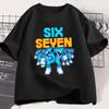 Unisex Women Fashion Gaming Meme T-Shirt Y2k Casual Tees Tops for Boys Girls Funny Six Seven 67 Brainrot Print Short Sleeve T Shirt