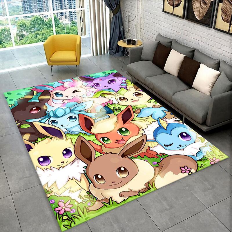 

Cute Pokemon Pikachu Cartoon Carpet Rug for Playroom Bedroom Living Room Sofa Home Decor,kid Game Area Rug Non-slip Floor Mat 40x60cm