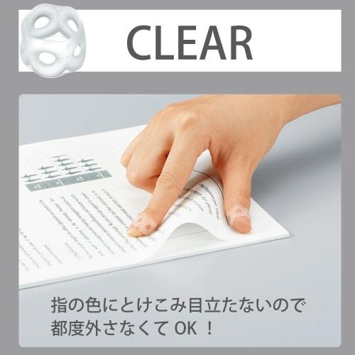 KOKUYO Paper Turning Ring Type Mekulin Basic Color 20 Pieces L Size Clear Meku-522T