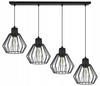 Hanging Lamp, Ceiling Chandelier, Wire Shade, Led