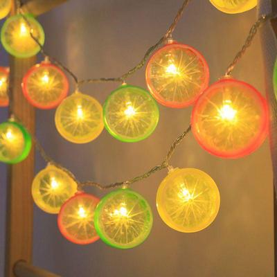 LED Zitronenscheiben Lichterketten für Kinderzimmerdeko und Camping-Atmosphäre