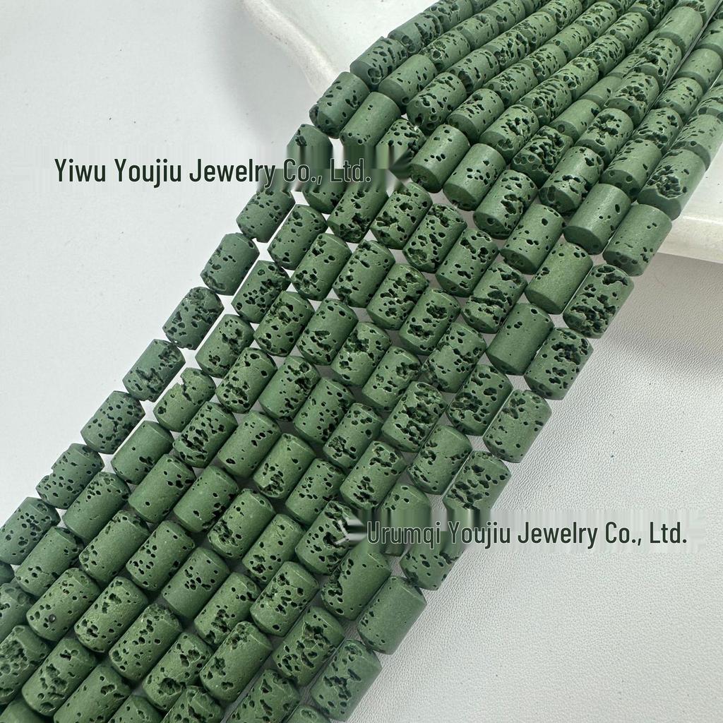 Volcanic Rock Cylinder Barrel Beads, 6x10mm, Loose Beads for DIY Bracelet & Necklace Jewelry Accessories.