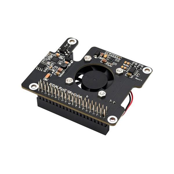 Black PCB PoE Expansion Board Set with Onboard Cooling Fan for RDK X5