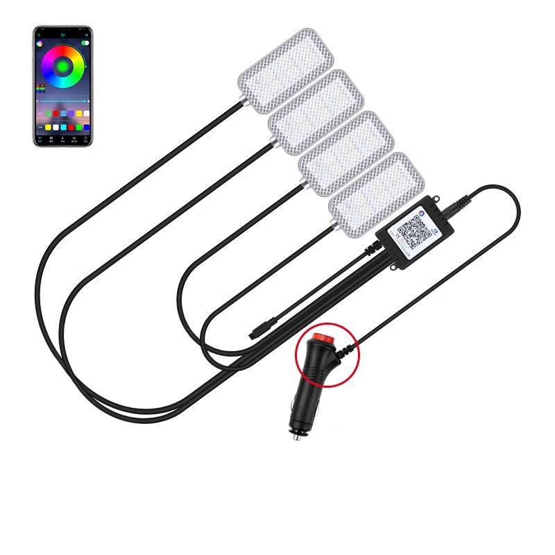 Led Car Foot Ambient Light With USB Neon Mood Lighting Backlight Music Control App RGB Auto Interior Decorative Atmosphere Light
