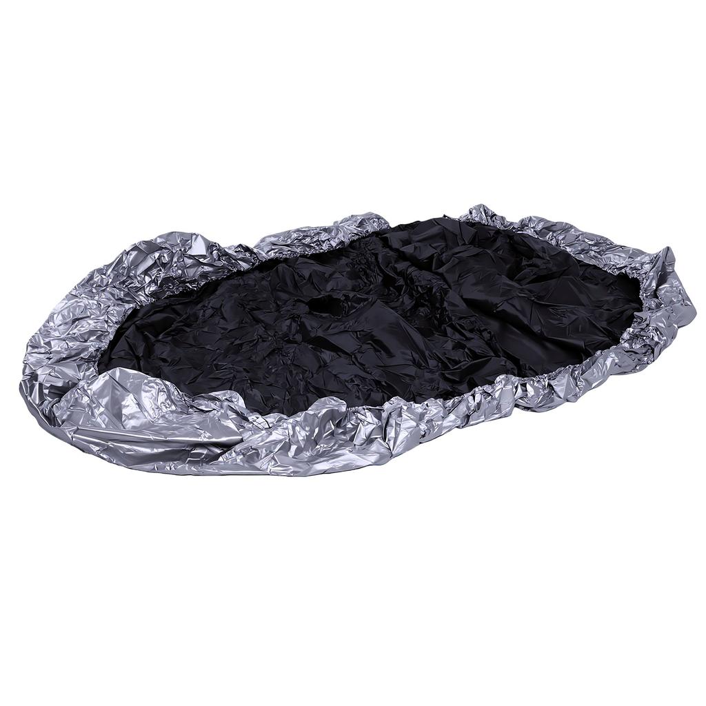 Double PU Boat Motor Cover Silver Heavy Duty Water Proof Boat Cover for 16 to 18FT V Hull Fishing Water Skiing Boats
