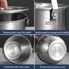 Melang 304 Stainless Steel Oil Storage Pot with Strainer and Lid