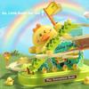 New Cute Refueling Duck Climbing Stairs Acousto-Optic Electric Series Duckling Rotating Slide Track Interactive Children'S Gifs