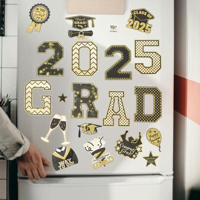 1Set Graduation Car Decals Creative Magnet Sticker for Cars Garages Mailboxes Fridge Decoration Party Souvenirs