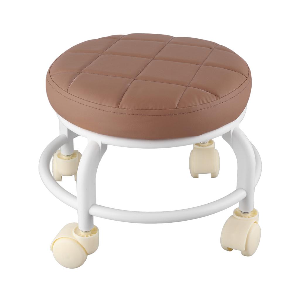 Tekerlekli Puf Yüksek Yoğunluklu Hafızalı Köpük Su Geçirmez Sessiz Tekerlekler Çift Katmanlı Ayak Dayama Taburesi için