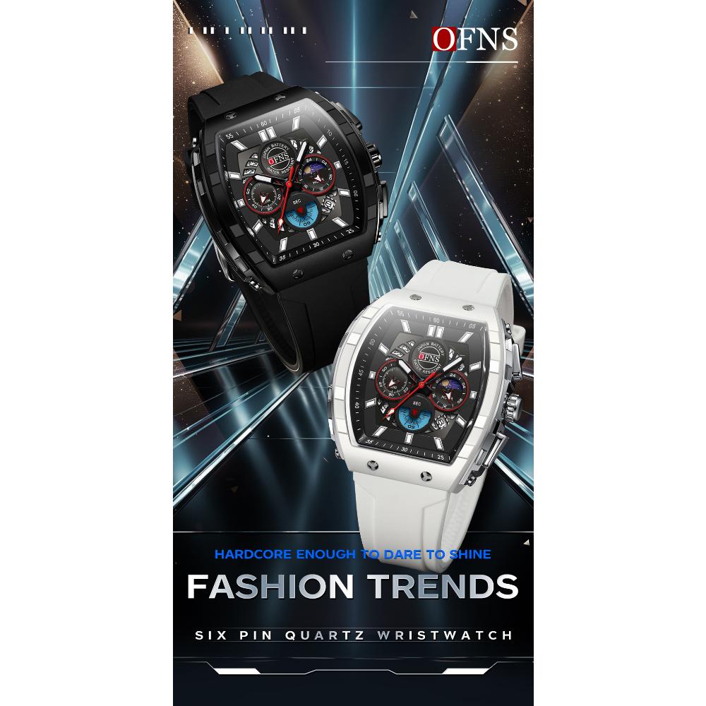 Fashion Student Quartz Watch Multi Functional Three Eye Six Pin Waterproof Luminous Calendar Men's Quartz Watch