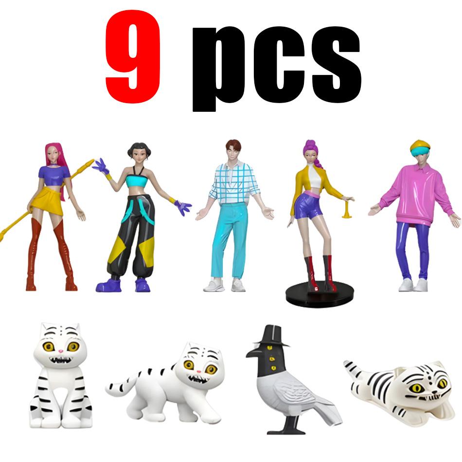 Demon Hunters Action Figure Set Collectible Stuffed Toys Derpy Tiger Rumi Mira Zoey Sussy Dolls - 5/7/12pcs Gift for Fans