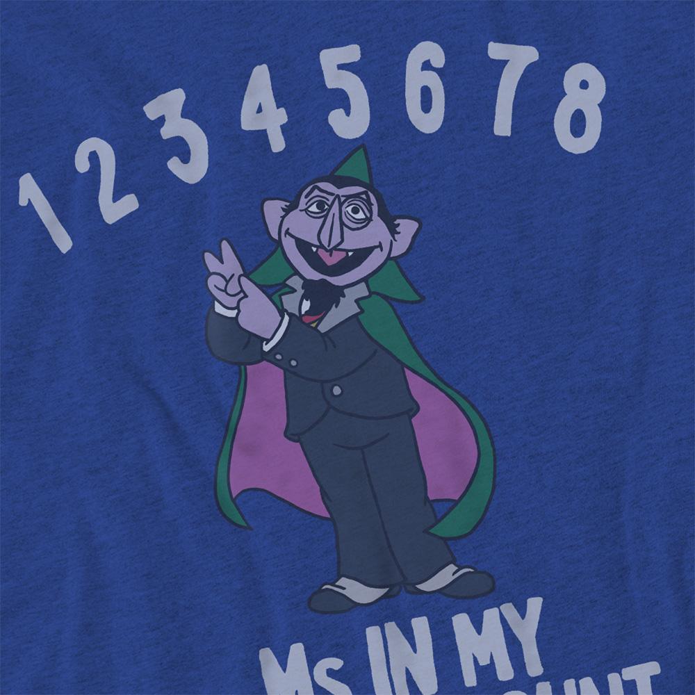 Sesame Street Unisex Adult Bank Account Count Von Count T-Shirt