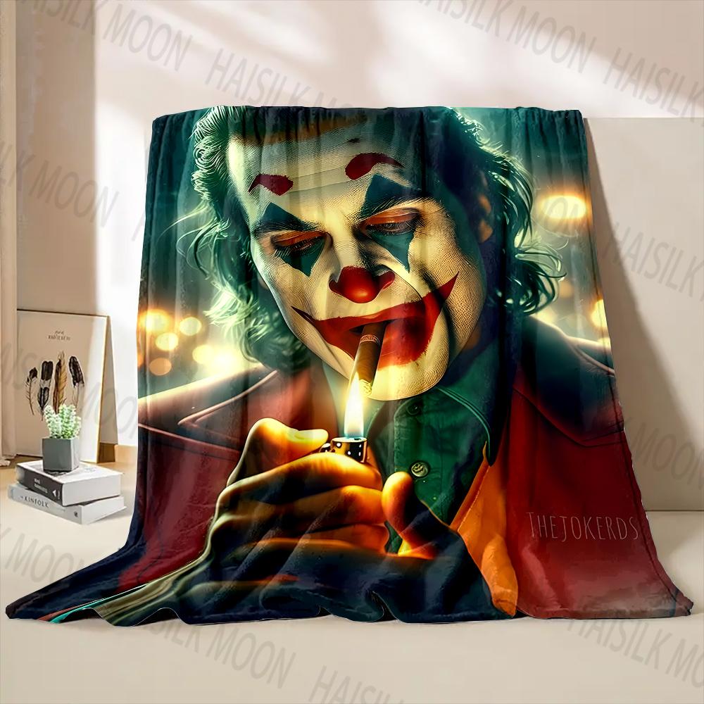 

6 Sizes Clown Joker Printed Blanket Warm and Soft for Home Travel Blanket Sofa Bedding Camping Picnic Car Office Cover Blanket 75x90cm