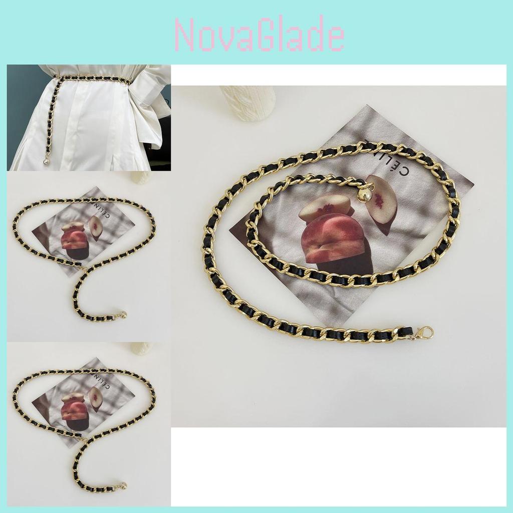 Stilvolle Damen Gold Metall Taille Kette Gürtel für Kleider und Anzüge für Trendigen Look