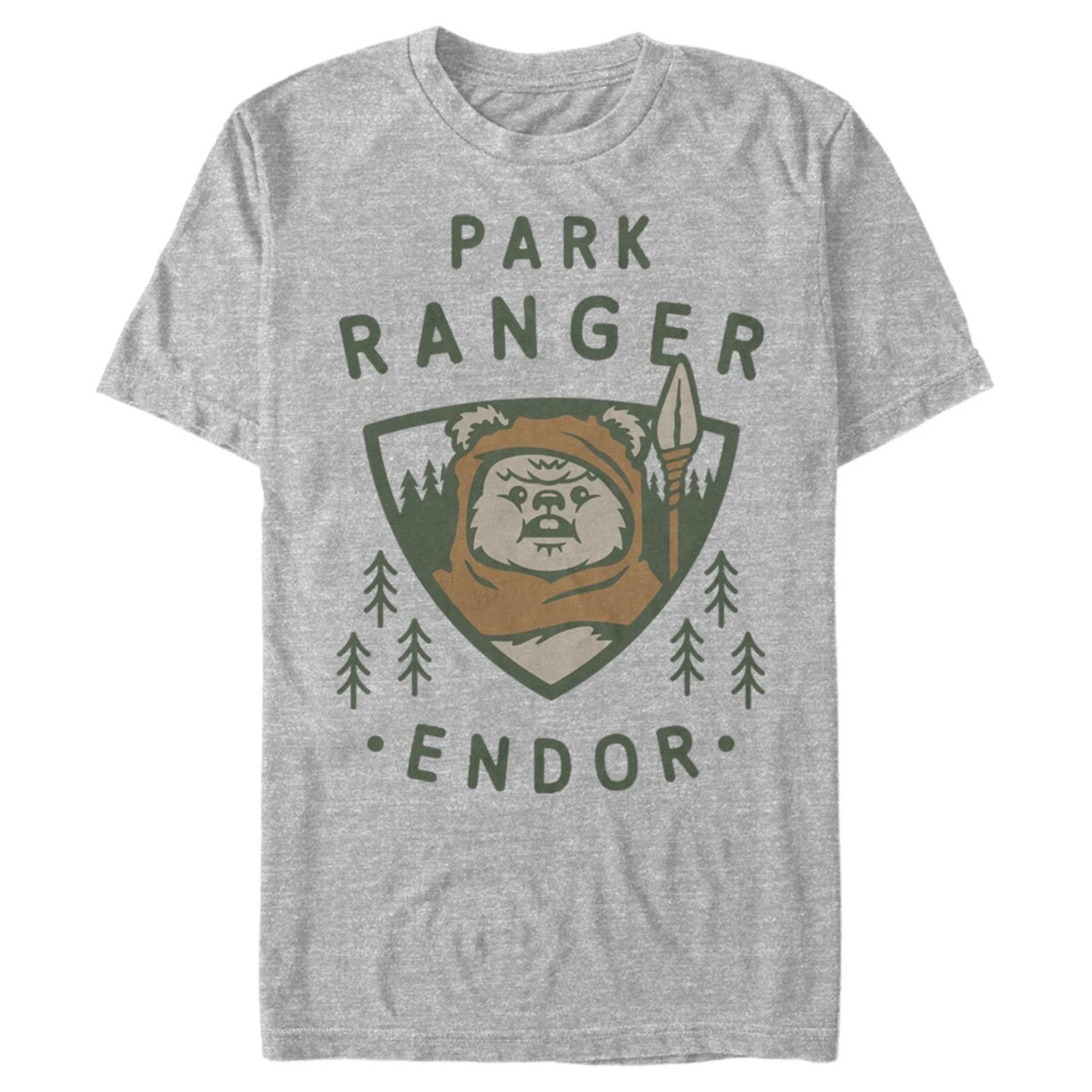 Men s Star Wars Park Ranger Endor Ewok Badge T-Shirt - Size Small S