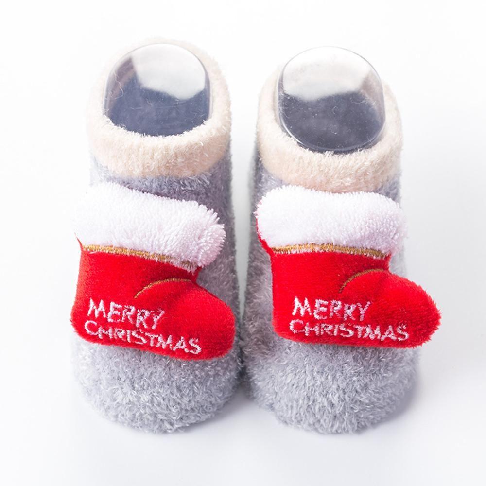Newborn Warm Winter Anti Slip Christmas Baby Socks Cartoon