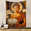 Religious Buddha With Flowers Hanging Bohemian Tapestry Bohemian Wall Tapestries Mandala Kawaii Room Decor
