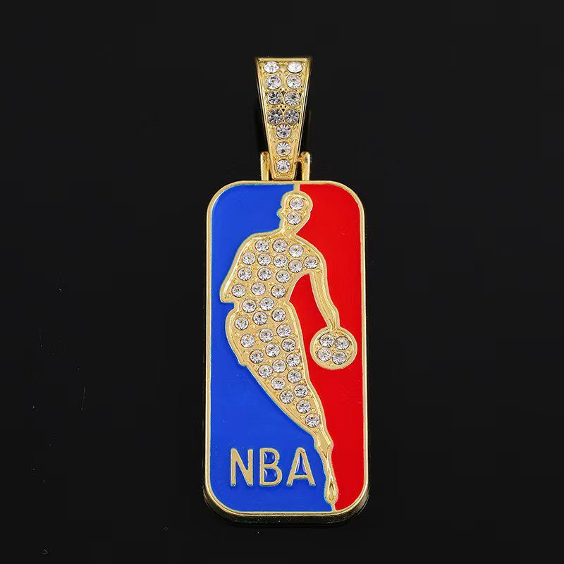 Cristiano Ronaldo Rhinestone Jersey Pendant Gold-Plated Cuban Necklace