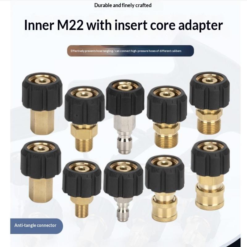 1Pcs Spray Sprinkler Quick Connector, Quick Release M22-14Mm/15Mm To 3/8 And 1/4 Inch Pressure Washer Adapter,