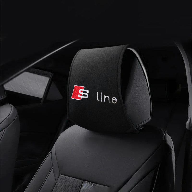 1pcs Car Seat Back Headrest Pillow Dustproof Cover for Audi C5 C6 C7 A4 B6 B8 B7 A6 A3 A5 Q3 Q5 Q7 8P S3 S5 S1 S4 S2 RS3 RS4 RS5 RS6 RS8
