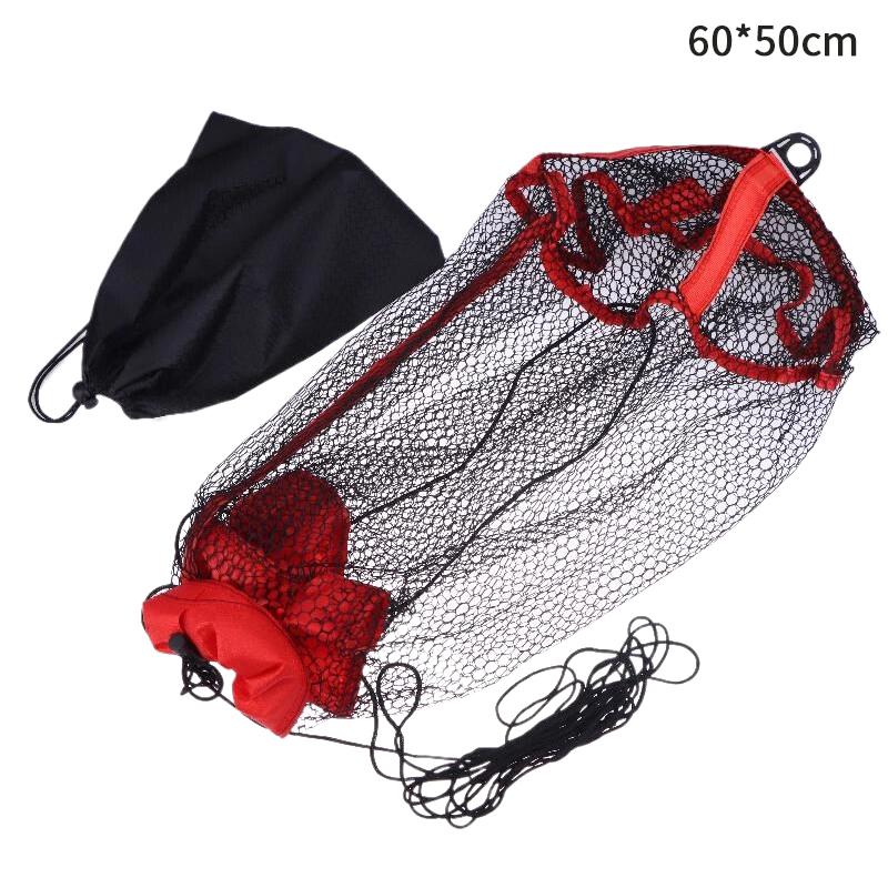 Fishing Mesh Bag Folding Fishing Fishing Gear Thickening Small Grid Nets Live Fish Nets Bag Bundle Mouth Net Bag Fishing Supply