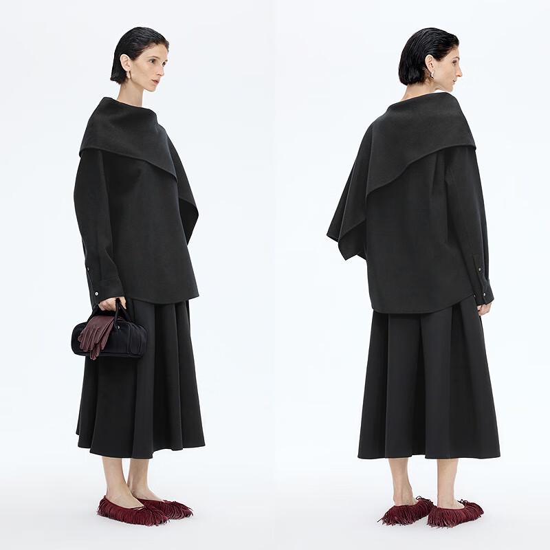 JNBY 25 Winter Wool Scarf Collar Coat