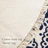 90 ס"מ בוהמי עגול פשתן כותנה שטיח מחצלת רצפה ללא החלקה שטיחים לסלון חדר שינה שטיח לדלת יוגה מחצלת מקרמה אזור שטיחים