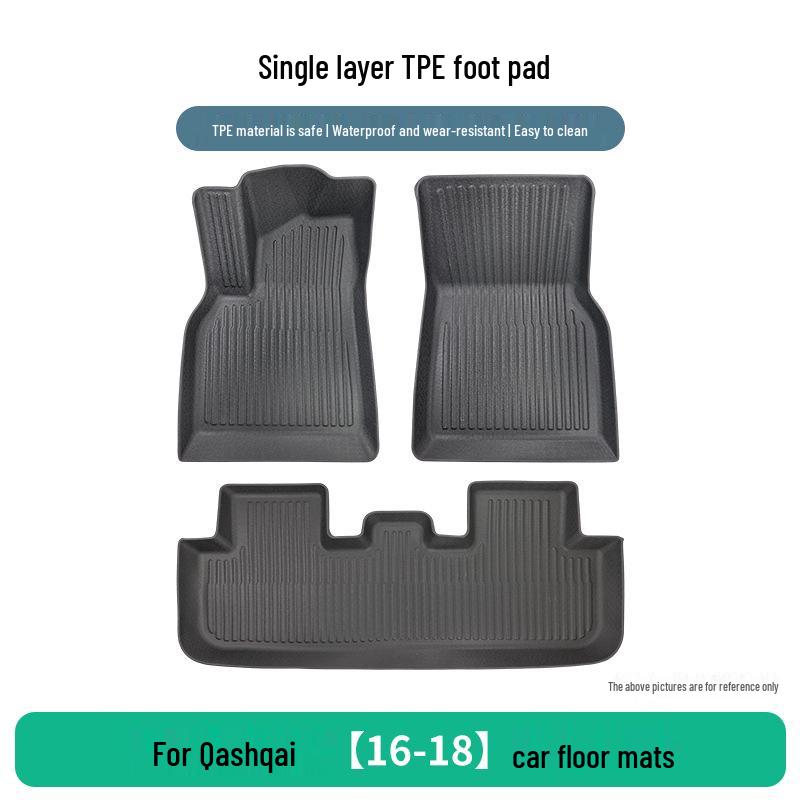Nissan Qashqai 2016-2018 TPE Floor Mats - Wear & Dirt Resistant, Waterproof.