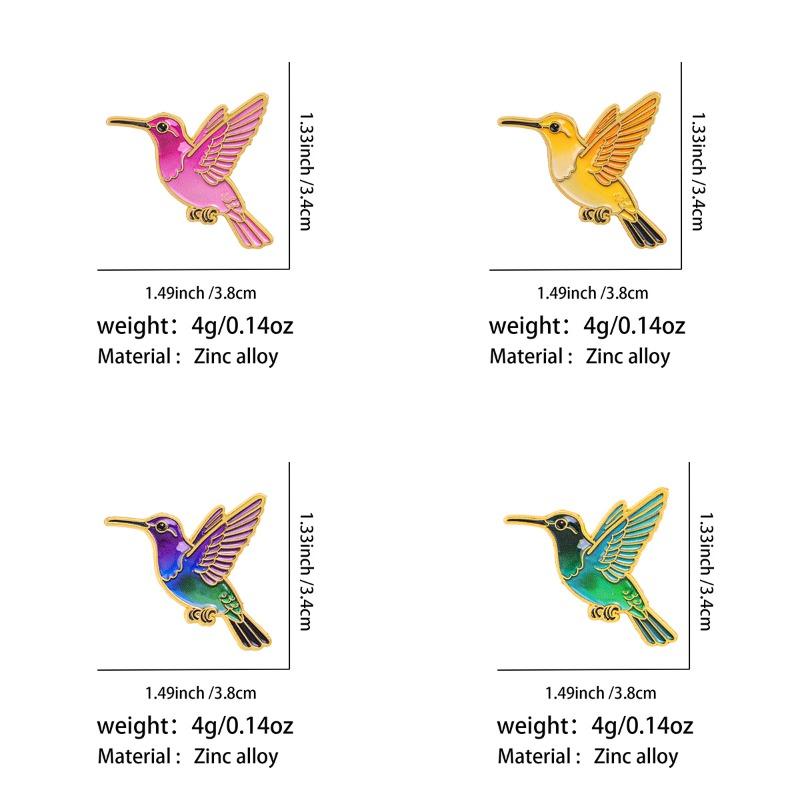 16pcs Adorable Hummingbird Enamel Pins for Decorating Backpacks Charming Additions for Jewelry Gifts Brooches or Lapel Badges