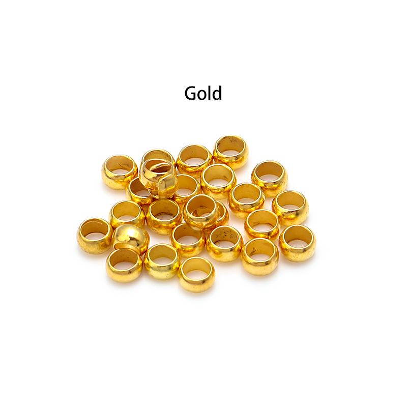200pcs/Lot Copper Ball Crimp End Beads Positioning Beads Stopper Spacer Beads For Jewelry Making Findings DIY Bracelet Supplies