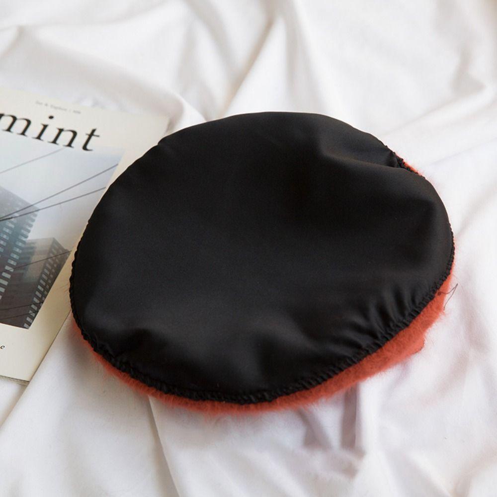 Plush Beret Hat Cute Knitted Cap Korean Version Cold Cap Autumn Winter